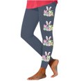thumbnail image 1 of Lilgiuy 2024 Easter Bunny Print Workout Leggings for Women Girls Yoga Pants Slim High Waist Plus Size Compression Tights Pants(Navy,S), 1 of 4