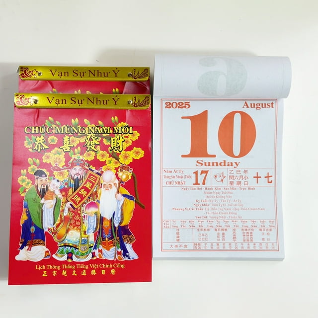 Lilgiuy 2025 Chinese Daily Calendar, Annual Wall Calendar, 10.24×7