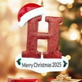 thumbnail image 1 of Lilgiuy 26 Letter Ornaments Red Personalized Xmas Alphabet Letters Pendant A to Z Acrylic Hanging Christmas Tree Decorations Holiday Decorative Ornament for DIY Crafts Home Party Decor, H, 1 of 6