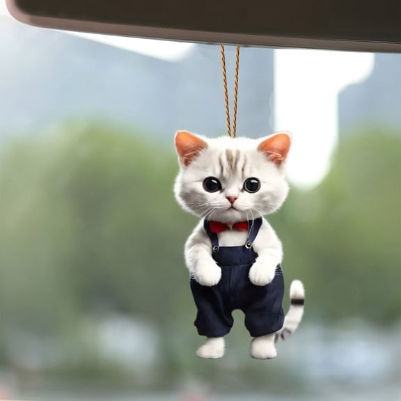 Lilgiuy 2Pcs Personalized Cat Ornaments for Christmas Tree, Cute Pet Cat Ornaments, Cats First Christmas Ornament 2024, Pet Memorial Gifts for Cat Lovers