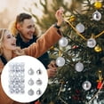 thumbnail image 1 of Lilgiuy 36PCS Christmas Ball Mini Ornaments Party Decorations Shatterproof Festival Pendant Hangings for Xmas Tree Decor(2.4''/6cm,Silver), 1 of 6