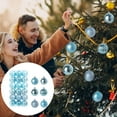 thumbnail image 1 of Lilgiuy 36PCS Christmas Ball Mini Ornaments Party Decorations Shatterproof Festival Pendant Hangings for Xmas Tree Decor(2.4''/6cm,Sky Blue), 1 of 6