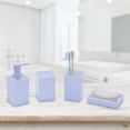 thumbnail image 1 of Lilgiuy 4 Pack Bath Accessory Sets with Soap Dispenser Pump, Toothbrush, Tumbler And Soap Dish Bathroom Tray Shower Set for Bathroom Counter Sink, Modern Bathroom Decor, White, 1 of 6