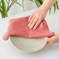 thumbnail image 1 of Lilgiuy 4Pcs Microfiber Cleaning Cloth, Kitchen Towels for Dish Drying Washing, Absorbent Degreasing Oil Absorbing Rags for Cleaning, Reusable and Washable Towels, 11.81x11.81 in, Red, 1 of 6