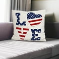 thumbnail image 1 of Lilgiuy 4th of July Pillow Covers, Patriotic American Flag Stars Independence Day Throw Pillow Covers Seasonal Holiday Throw Pillow Cases Holiday Gifts 18x18 Inch, 1 of 5