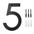 thumbnail image 1 of Lilgiuy 5 Inch House Address Numbers for Outside, Easy Installation with Screw Set, Includes Hardware for Flushing or Floating Mount, Black Acrylic Address Mailbox Numbers for Exterior, Porch, 1 of 5