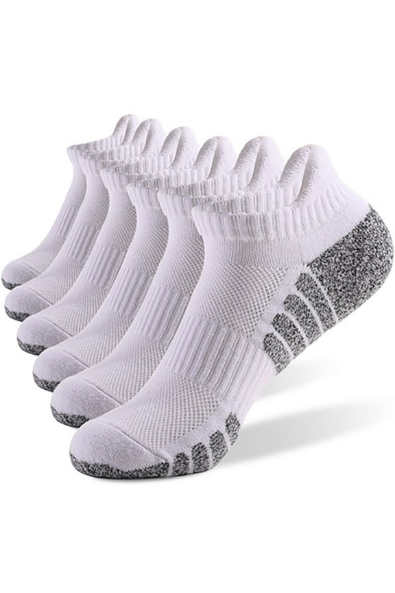 6 Pairs Men Women Low Canister Movement Take A WalkTowel Cotton Breathable Socks 2022 Fall Winter