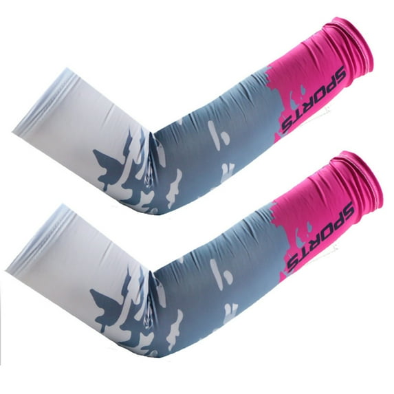 Lilgiuy Arm Sun Sleeves Compression UV Protection Men And Women Summer Sunblock Hot Pink,L Winter Clothes for 2022