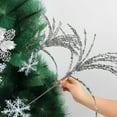 thumbnail image 1 of Lilgiuy Artificial Glitter Stem Ornaments 21 Inches Fake Christmas Picks Decorative Glitter Branch Pendants for Christmas Tree DIY Wreath Crafts Gift Fireplace Holiday Home Decor (Silver), 1 of 6