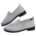 thumbnail image 1 of Lilgiuy Autumn Mesh Breathable Casual Low Heel Flying Woven ShoesGray,7(39) Winter Dresses for 2022, 1 of 5