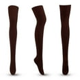 thumbnail image 1 of Lilgiuy Autumn Winter Women Striped Solid Color Cotton Knit Over-the-knee Stockings for Basketball Football Golf, 1 of 2