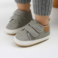 thumbnail image 1 of Lilgiuy Baby Boys Girls Shoes Non-Slip Rubber Sole High-Top Infant First Walking Shoes Toddler Crib Shoes Newborn Loafers Flats Daily Dress Shoes Straps, 1 of 5