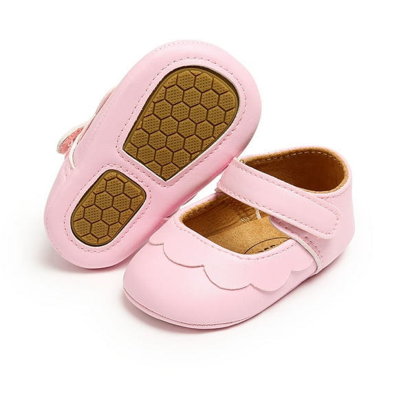 Lilgiuy Baby Girls' First Walker Shoes Newborn Loafers Flats Non-Slip Rubber Sole High-Top Lightweight Outdoor Shoes for 0-15 Months