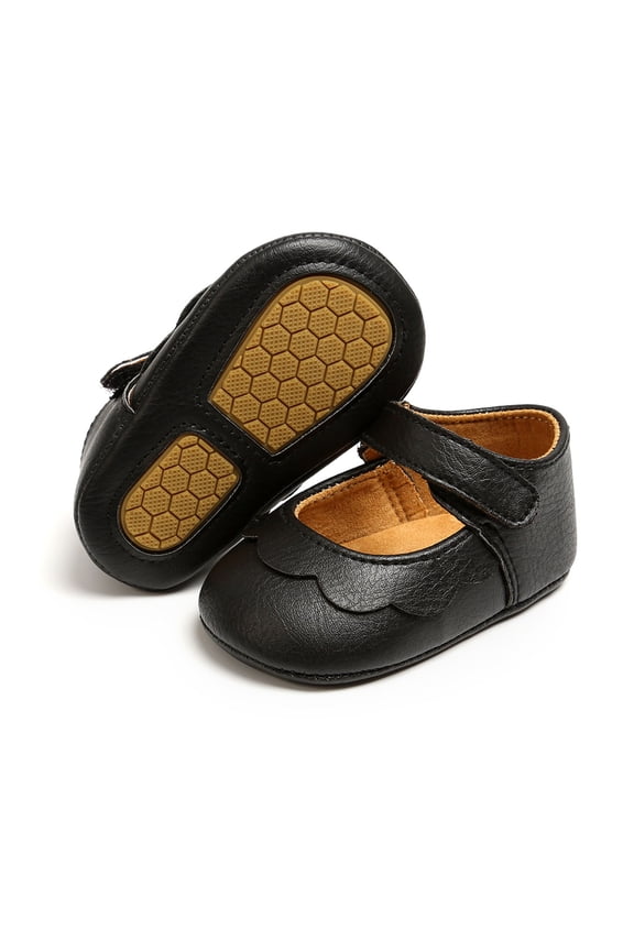 Baby Girls' First Walker Shoes Newborn Loafers Flats Non-Slip Rubber Sole High-Top Lightweight Outdoor Shoes for 0-15 Months