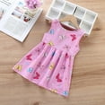 thumbnail image 1 of Lilgiuy Baby Girls' Sleeveless Dress Sets Baby Girls Dress Colorful Cartoons Print Cute Seleevless Summer Frills Dress, 1 of 3