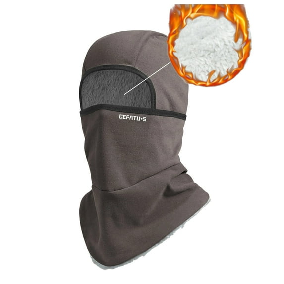 Lilgiuy Balaclava Ski Mask for Men Women, Winter Fleece Thermal Face Mask Cover, Warmer Windproof Breathable for Skiing, Outdoor Work, Motorcycling, Snowboarding, Coffee