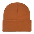 thumbnail image 1 of Lilgiuy Beanie Hats for Women Men 2024 New Solid Color Soft Comfort Stretchy Winter Warm Hat Daily Knit Cuff Beanie Cap Gifts for Friends, Sons, Daughters, Couples, Coffee, 1 of 2