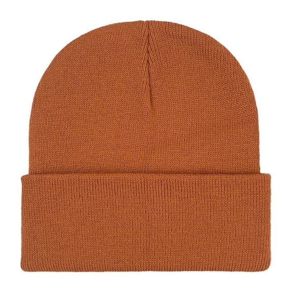 Lilgiuy Beanie Hats for Women Men 2024 New Solid Color Soft Comfort Stretchy Winter Warm Hat Daily Knit Cuff Beanie Cap Gifts for Friends, Sons, Daughters, Couples, Coffee