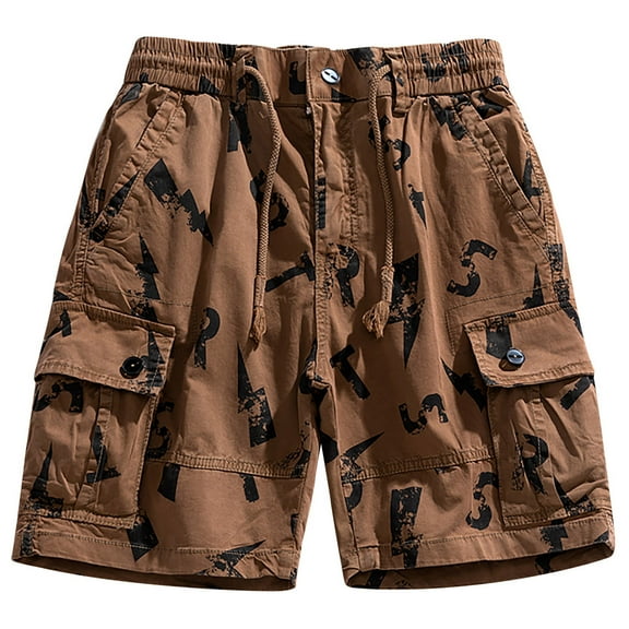 Lilgiuy Bermuder Shorts for Men Summer Outdoors Casual Have Pockets Drawstring Sport Shorts Pants Hiking Performance Clearance