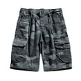thumbnail image 1 of Lilgiuy Biker Shorts for Men Summer Camouflage Outdoors Casual Have Pockets Button Zipper Drawstring Sport Shorts Pants Golf Tactical Fishing Clearance, 1 of 3