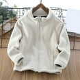 thumbnail image 1 of Lilgiuy Boys And Girls Fashion Solid Color Cute Plush Thickening Keep Warm Zipper Coat, 1 of 3