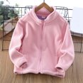 thumbnail image 1 of Lilgiuy Boys And Girls Fashion Solid Color Cute Plush Thickening Keep Warm Zipper Coat, 1 of 4
