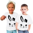 thumbnail image 1 of Lilgiuy Boys Girls Easter Shirts Kids Bunny T-Shirt Cute Rabbit Print Shirt Toddler Easter Graphic Tee for Beach Holiday Vacation Travel Birthday(White,3-4 Years), 1 of 5