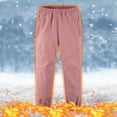 thumbnail image 1 of Lilgiuy Boys Girls Fashion Plush Solid Color Keep Warm Windproof Water Proof Outdoor Hiking Ski Pants for Camping Mountaineering Hunting, 1 of 5