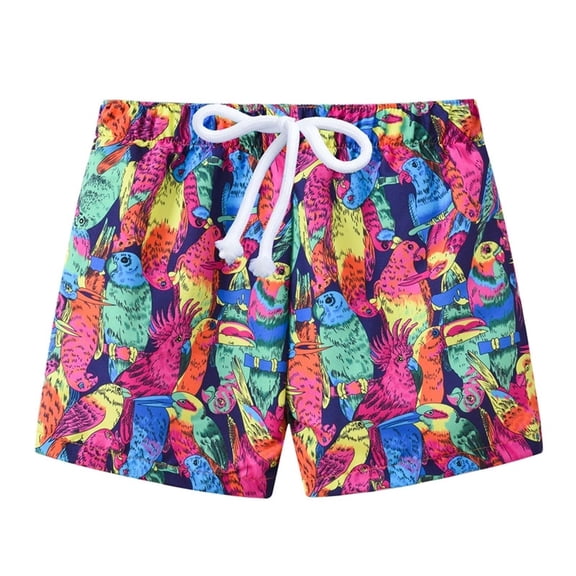 Lilgiuy Boys Girls Hawaiian Beach Shorts Swim Trunks Cute Cartoon Animal Childres Board Shorts Swimwear for 3-11 Years
