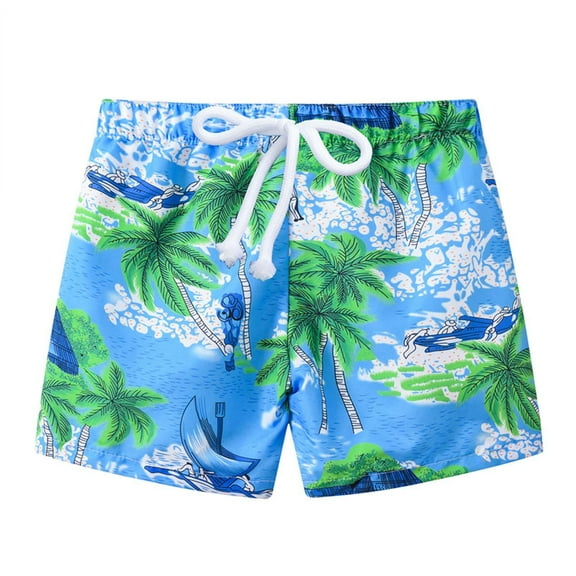 Lilgiuy Boys Girls Hawaiian Beach Shorts Swim Trunks Cute Cartoon Animal Childres Board Shorts Swimwear for 3-11 Years