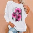 thumbnail image 1 of Lilgiuy Breast Cancer Awareness Shirts for Women Pink Ribbon Floral Print Crewneck Pullover Loose Sweatshirts Womens Fashion Fall Clothes (S-2XL), 1 of 5
