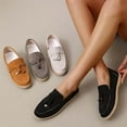 thumbnail image 1 of Lilgiuy Casual Plus Size Shallow Mouth Peas Shoes Women's Foreign Trade European And American Shoes， Black ，6.5 Fall Clothes for 2022 Spring Winter, 1 of 5