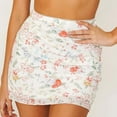 thumbnail image 1 of Lilgiuy Casual Printed Mesh Skirt High Waist Double Layer Slim Pack Hip Skirt Women's Skirt,White,6 2022 Fall Winter, 1 of 5