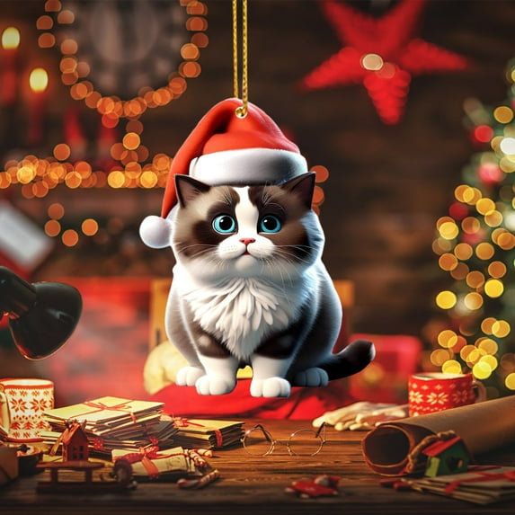 Lilgiuy Cat Ornament, Personalized Pet Cat Ornament, Personalized Cat Christmas Tree Ornament, Cats' First Christmas Ornament, Christmas Keepsake Gifts for Pet Cats Lovers, Parents, Dad, Mom,Kid