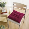 thumbnail image 1 of Lilgiuy Chair Cushion with Ties for Dining Chairs Thick Soft Seat Cushions Non Slip Corduroy Reversible Square Garden Patio Comfortable Chair Pads 15.75x15.75Inches (Wine), 1 of 3