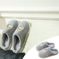 thumbnail image 1 of Lilgiuy Children's Cute Cotton Slippers for Men Indoor Fall and Winter Comfortable and Lightweight Thick-Soled Couple Pelt Slippers for Travel Holiday Vacation, 1 of 6