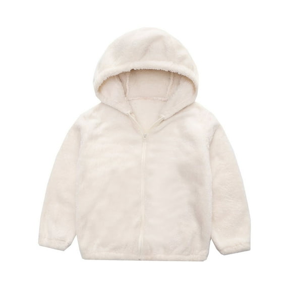 Lilgiuy Children's Fleece Hooded Wool Coat Sweater Zipper Shirt Tops Boys Girls Casual Warm Jacket