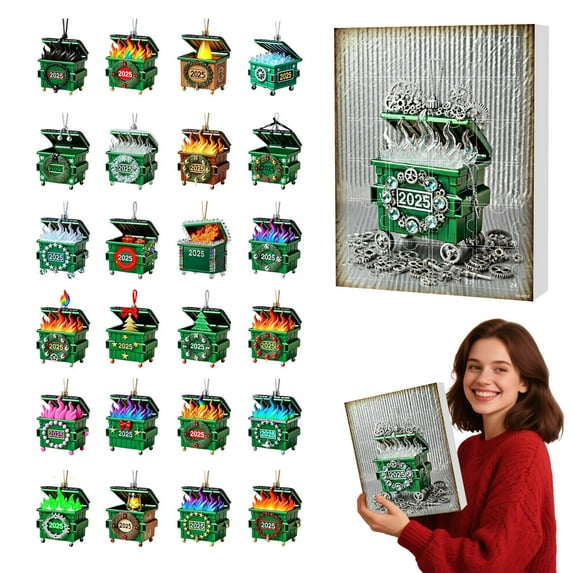 Lilgiuy Christmas Advent Calendar, Christmas 24 Days Surprises Christmas Countdown Calendar Gift Box Family Game Advent Xmas Gifts for Boys Girls Women Men