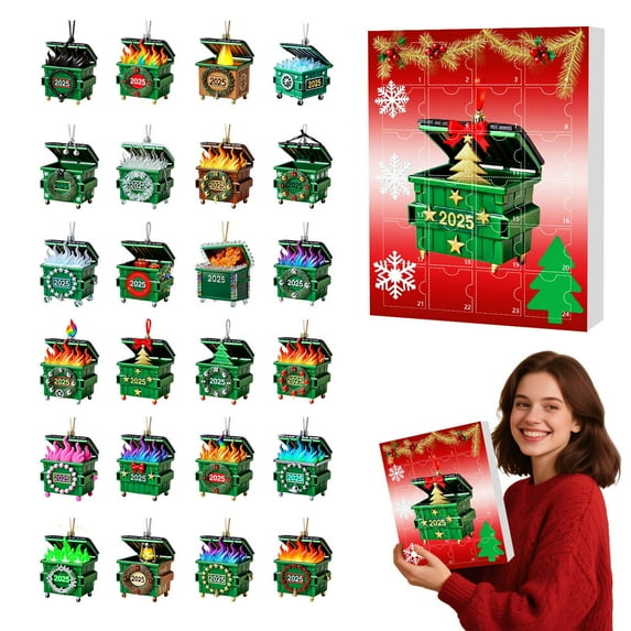 Lilgiuy Christmas Advent Calendar, Christmas 24 Days Surprises Christmas Countdown Calendar Gift Box Family Game Advent Xmas Gifts for Boys Girls Women Men