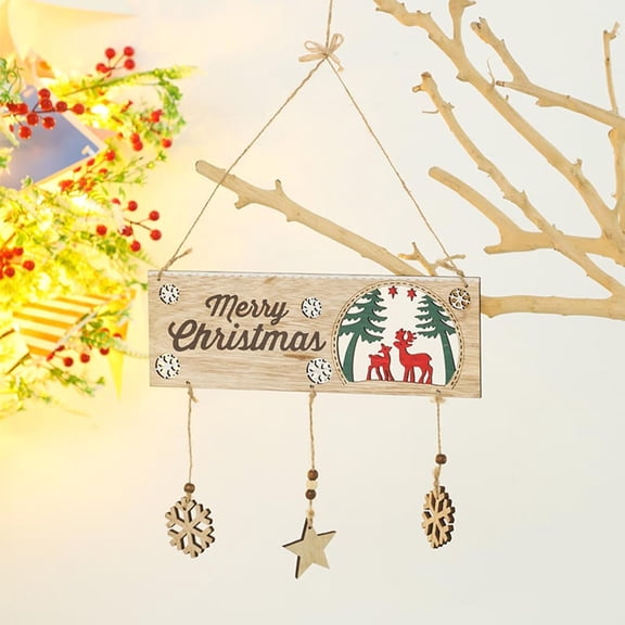 Lilgiuy Christmas Decoration Wood Table Centerpieces Sign Winter Tabletop Wooden Block Sign Wooden Shelf Decor Freestanding Table Centerpieces for Christmas Home Party Shelf Decorations