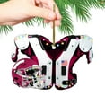 thumbnail image 1 of Lilgiuy Christmas Decorations Christmas Tree Decorations, Football Shoulder Pads and Helmet Ornament Christmas, Personality Football Shoulder Pads and Helmet Acrylic Ornament for Football Lover, 1 of 5