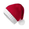 thumbnail image 1 of Lilgiuy Christmas Hats Knitted Santa Hat Santa Beanie for Adults Winter Warm Fun Beanie with Pom Pom for Holiday Party, 1 of 4