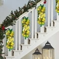 thumbnail image 1 of Lilgiuy Christmas LED Swag Wreaths, Luminous Stairway Swag Wreaths, Christmas Artificial Swag Wreaths Hanging Decorations for Indoor Outdoor Home Xmas Decor (17.7×7.87×3.15In), 1 of 6
