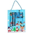 thumbnail image 1 of Lilgiuy Christmas Students Stationery Set, Prize Graduation Season Gift Cute Pencil Six In Stationery, Including 2 Pencils, 1 Pencil Sharpener, 1 Scale, 1 Eraser, 1 Pad, Fun Xmas Stationery, 1 of 2