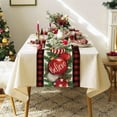 thumbnail image 1 of Lilgiuy Christmas Table Runner, 12.99x72.05in Christmas Flower Tablerunner for Christmas Decorations Indoor Seasonal Winter Kitchen Dining Table Decorations Merry Xmas Tablecover, 1 of 6