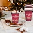 thumbnail image 1 of Lilgiuy Christmas Theme Paper Cups Disposable Merry Christmas Party Tableware Supplies Reindeer Xmas Tree Pattern Practical Thick Paper Cups for Winter Holiday Xmas Party Supplies, Serve 10, 1 of 6