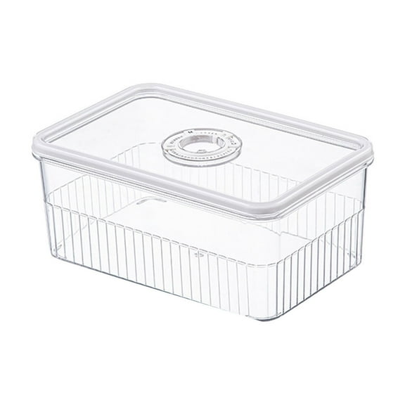 Lilgiuy Clear Bread Box for Homemade Bread, Fruits Boxes for Kitchen Counter Airtight, Vegetable Fresh Storage Container with Lid, Refrigerator Containers Storage, 8.38" x 5.43"x 3.66"