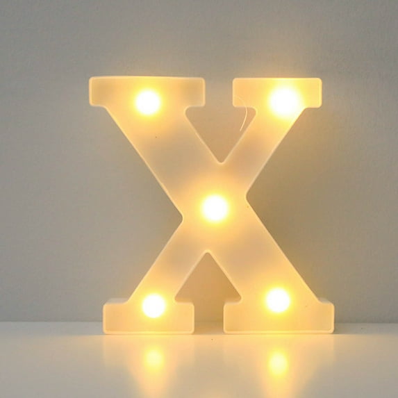Lilgiuy Clearance Alphabet LED Letter Lights Light Up White Plastic Letters Standing Hanging A-M & for Festival Decor