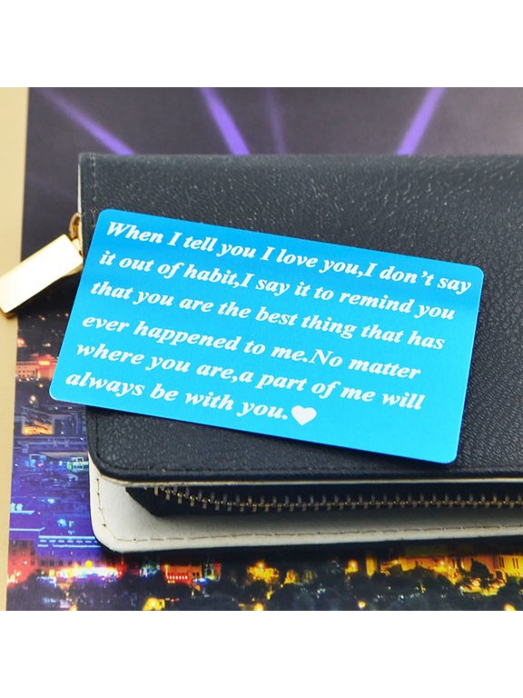 Clearance Wallet Insert Card Christmas Gift for His Husband Valentine’s Day Wife Girlfriend Anniversary Gift Holiday Gifts