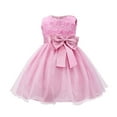 thumbnail image 1 of Lilgiuy Clearance under 5$ Children Dress Girls Sleeveless Princess Dress Bow Tie Lace Flowers Mesh Dress Tufted Dress, 1 of 9